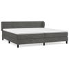 3127572 vidaXL Lit à sommier tapissier et matelas Gris foncé 200x200cm Velours