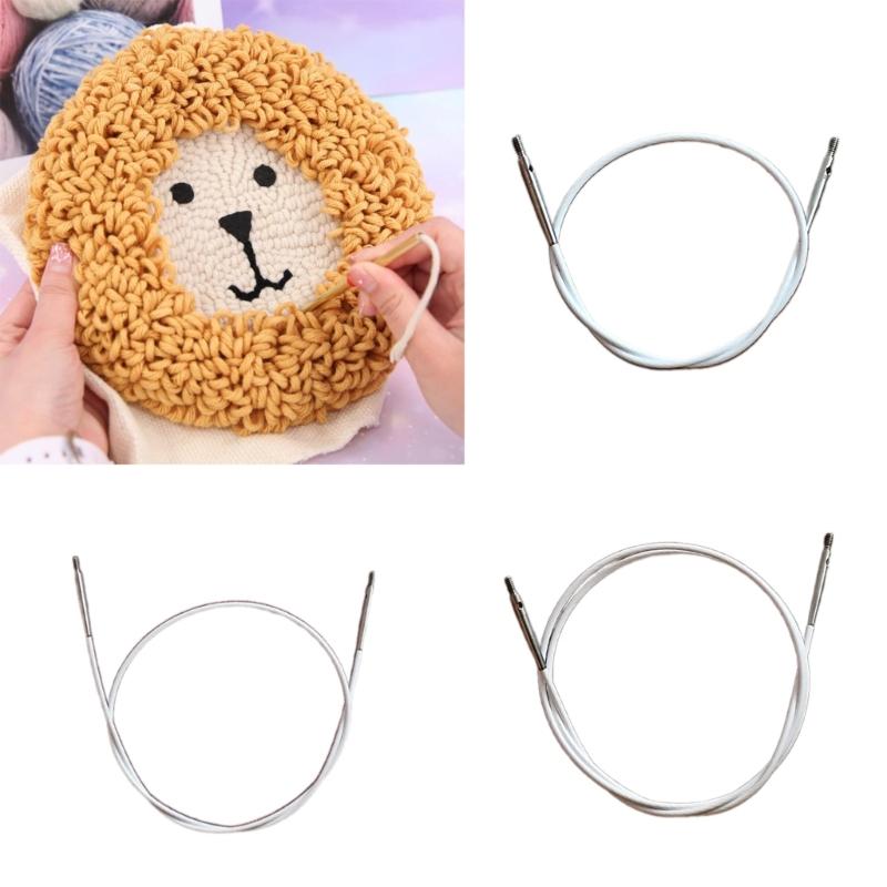 Rotating Swivels Cable Flexible Interchangeable Knitting Needle Cable 20/30/40/50/60/80/100cm for Craft Projects