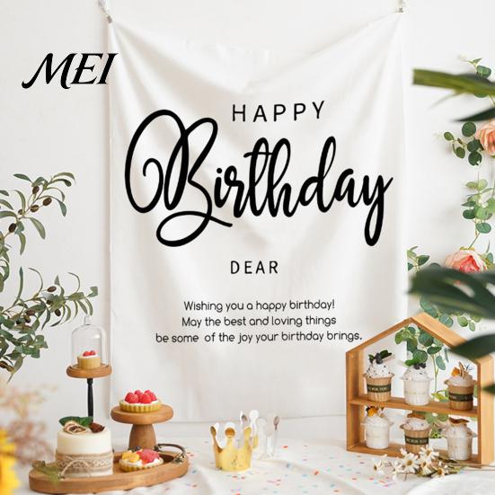 Integrated Hanging Cloth Baby Birthday Backdrop, Greenery Forest Banner for Boy Girl, Banquet Decoration 100 Day Celebration Party Decorations, Photo