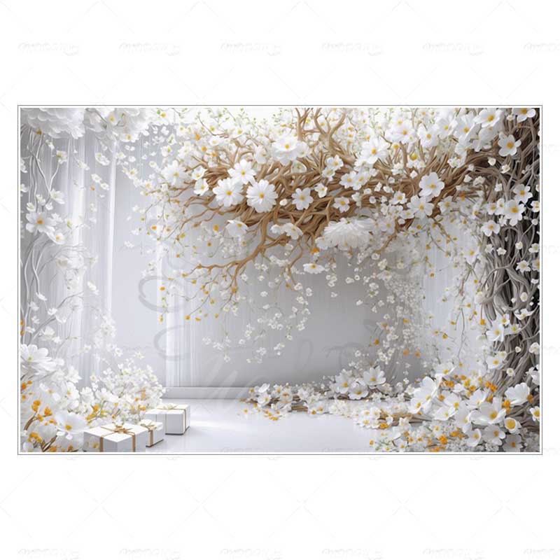 MOON.QG Valentine's Day Decoration Photo Background Candy Shop Teddy Bear Rose Soad Backdrops For Photography Studio Photozone