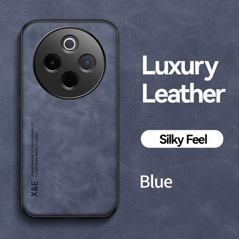 KEYSION Luxury Retro PU Leather Case for IQOO Z10 5G Soft Silicone+PC Shockproof Phone Back Cover for VIVO IQOO Z10