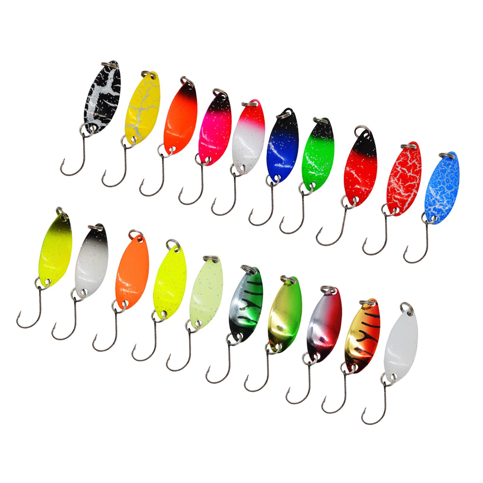 

20Pcs Metal Spoon Fish Lures Fishing Lures Spinner Baits Casting Fishing Lures Baits Fishing Spoons Lures Sequins Baits A