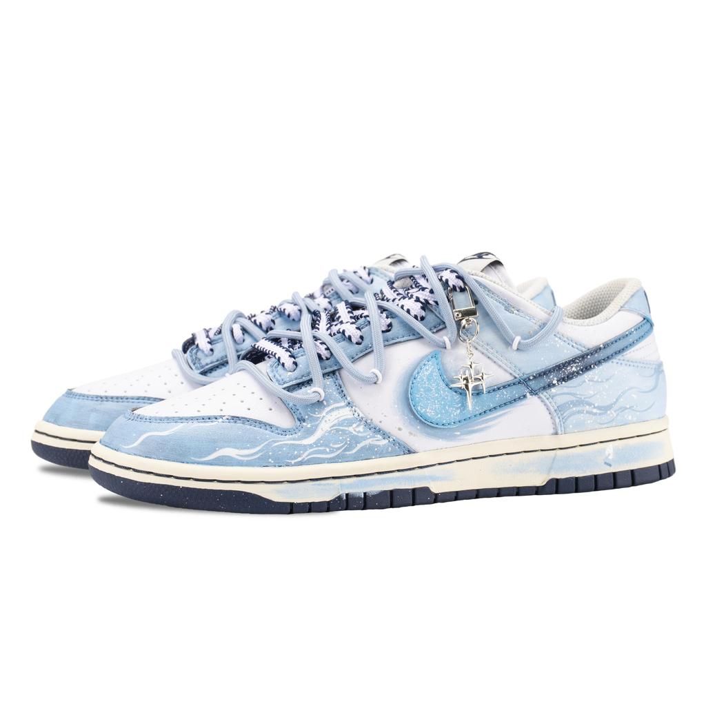 Nike Dunk Son Of Fresh Look Abrasion Resistant Skateboard Shoes Men's White Blue IM2222-101(Team626-)