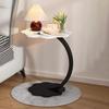 Masă laterală în formă de C cu blat în formă de floare Birou Sufragerie Dormitor 1/2 Nivelă Masă de cafea mică Birou de col Noptieră