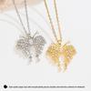 Korean Style Rhinestone Butterfly Pendant Necklace for Women - Versatile, High-End, Colorfast Clavicle Chain