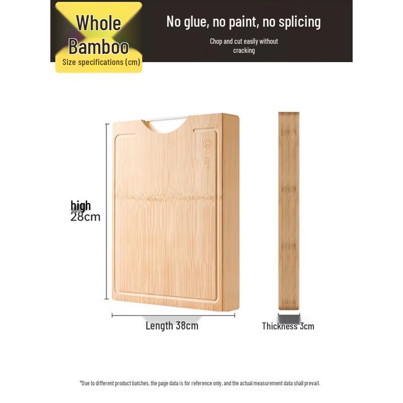 Cooker King Natural Thick Bamboo Cutting Board