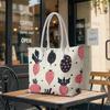 Cute Fruit Print Tote Bag Fashion Casual Large Capacity Daily Shoulder Handbag for Women