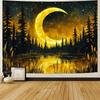 Galaxy Moon Tapestry Fantasy Forest Tapestries Tree of Life Wall Decor Psychedelic Starry Sky Tapestry Wall Hanging for Bedroom