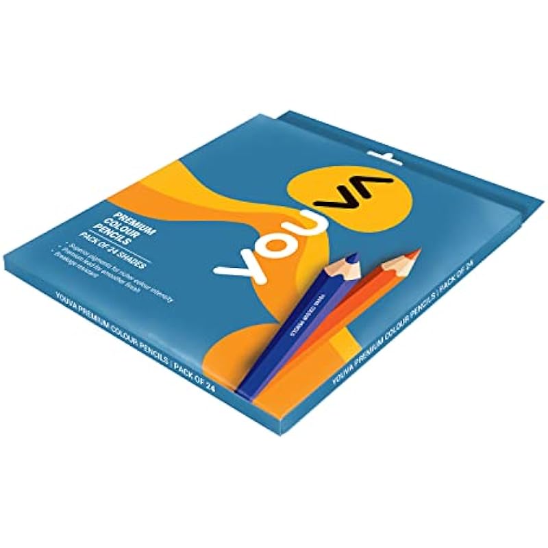 Navneet Youva|Premium Colour Pencil|Pack Of 24|Multicolor 24 count (Pack of 1)