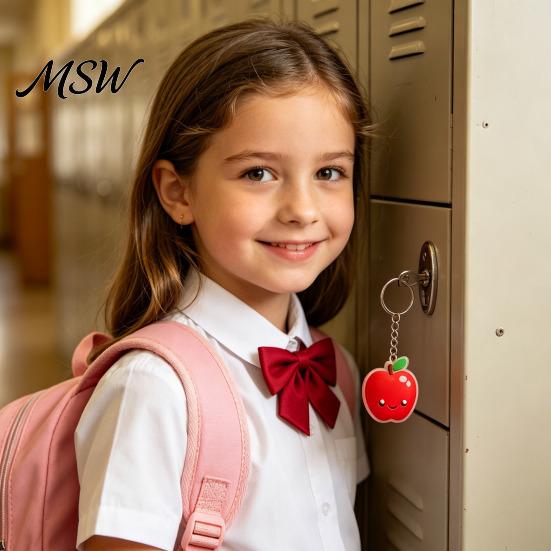 Acrylic Keychain Kit 8Pcs Back to School Set, Theme Keryring Gift for Students, Decorative Accessories Bags & Backpack