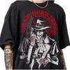 Hellsing Alucard Anime Grafisk Tvättad Bomulls T‑shirt Unisex Överdimensionerad Kortärmad Harajuku Streetwear Casual Toppar