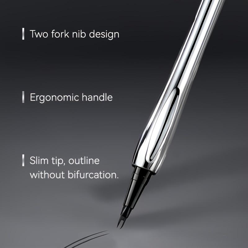 Creion pentru sprâncene cu două capete - Formă rapidă, aspect natural ultra-fin, rezistent la apă și transpirație, curgere lină și uniformă, potrivit pentru începători, pentru toate tipurile de piele
