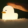 Silicone Duck Night Light USB Rechargeable Soft Touch Table Lamp with Timer and Tap Control Suitable for Bedroom Nursery and Kids Room