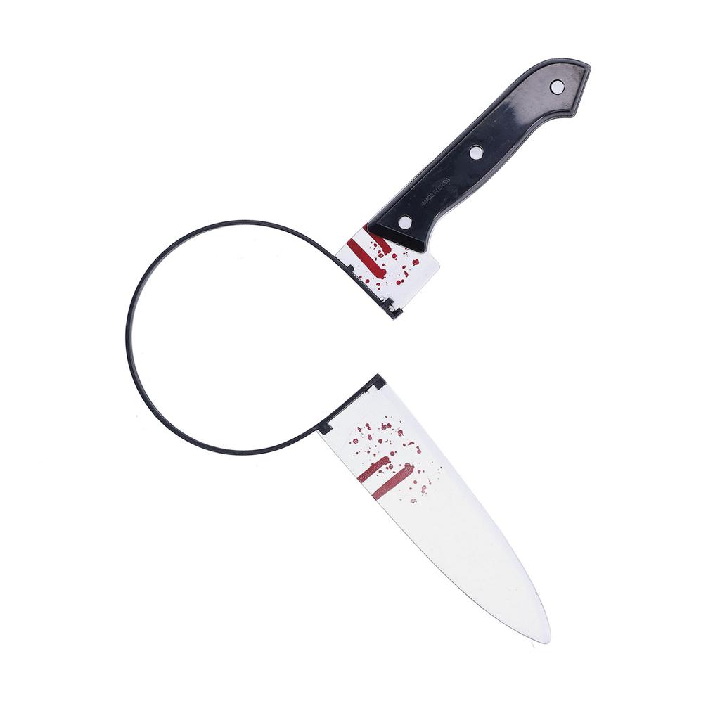 Halloween Bloody Headband Horrible Lifelike Mischief Durable Safe Practical Costume Scary Weapon for Party