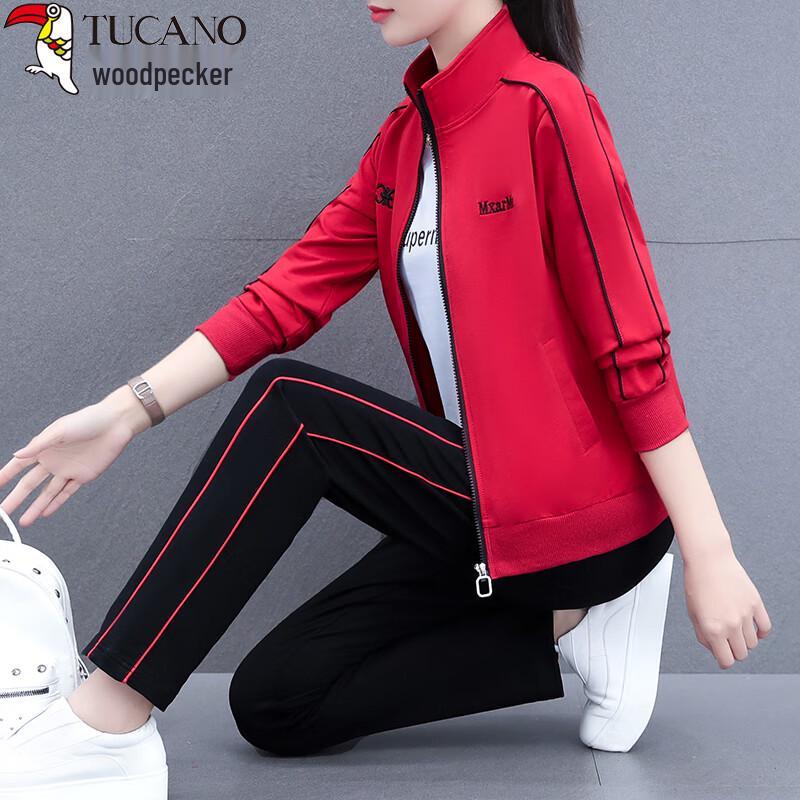 

Woodpecker Women s Casual Two-Piece Sportswear Set XL