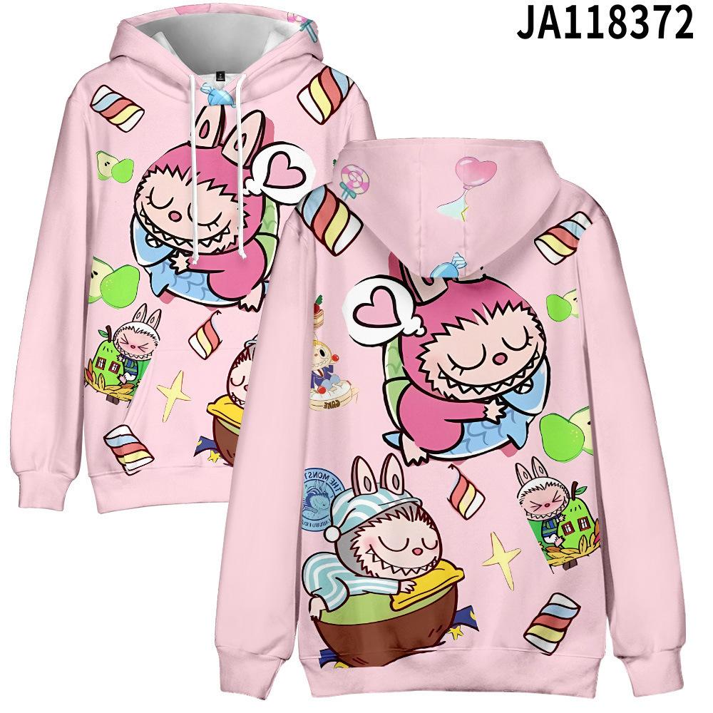 2025 New LABUBU Printed Children's Hoodie Cute Cartoon Style Girls' Hoodie Sportswear Casual Comfortable Style Top