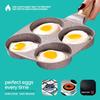 Dove Gray 4 Cup Nonstick Pan Omelette Mini Pancake Pan for Stove Top Gas and Electric Small Skillet Breakfast