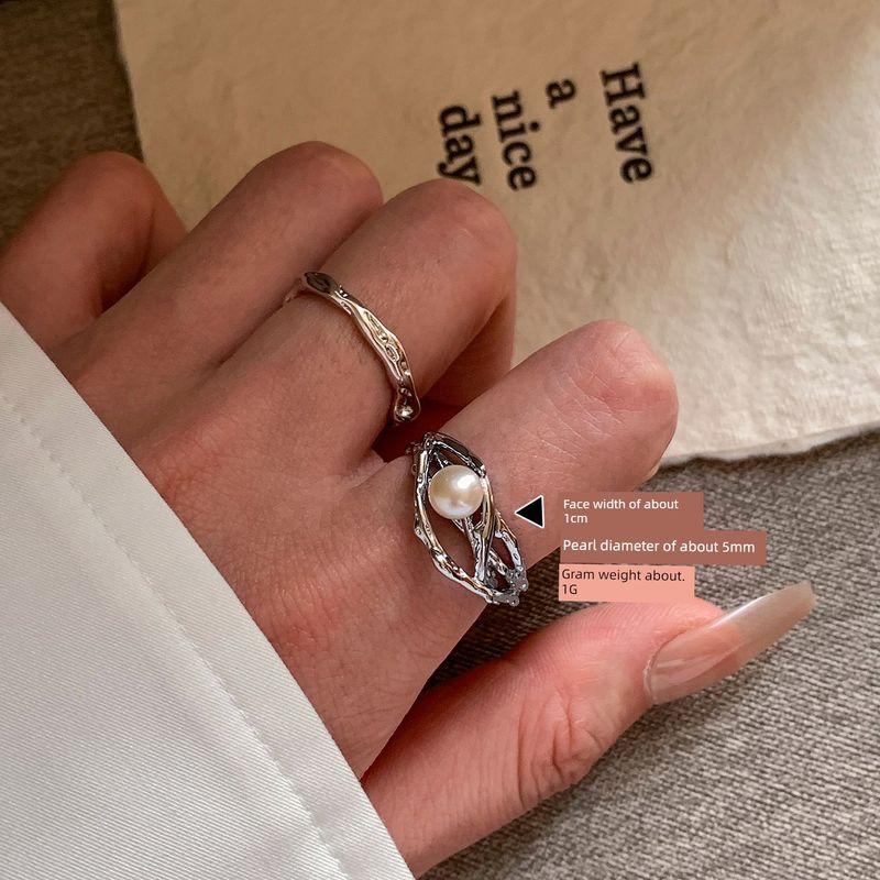 Irregular Liquid Metal Rings for Women, Light Luxury, High-End Feel, Gold and Silver Color, Middle Finger and Index Finger Rings, Niche Design