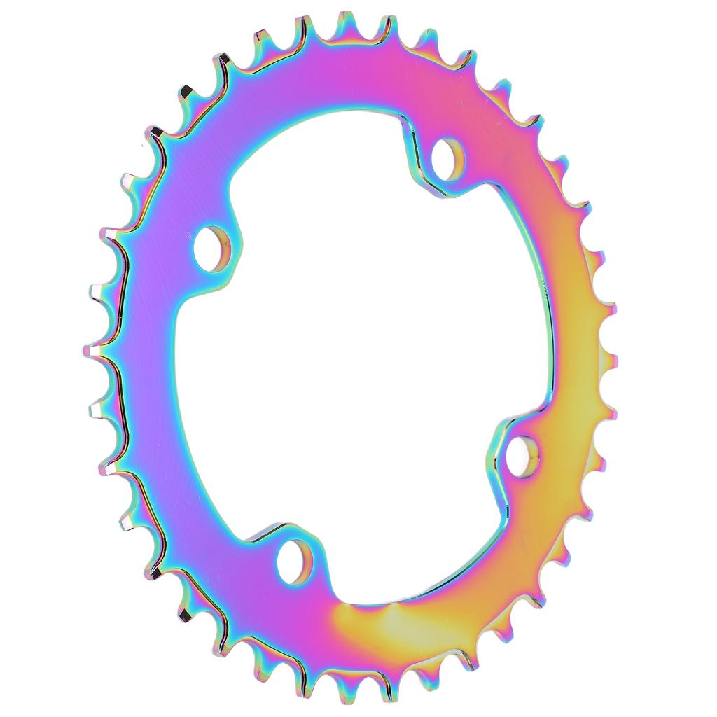104 BCD Mountain Bicycle Narrow Wide Round Chainring Repair Colorful Single Chain Ring38T Round Chainring  104BCD