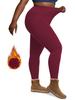 Plus Size Autumn and Winter Velvet Yoga Pants Women's High Waist Nine-point Fitness Winter Yoga Pants with Pockets