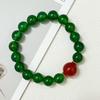 Green Agate Bracelet for Women 10mm Round Beads Elastic Beaded Bracelets Handmade Natural Stone Bangle Jewelry Gifts