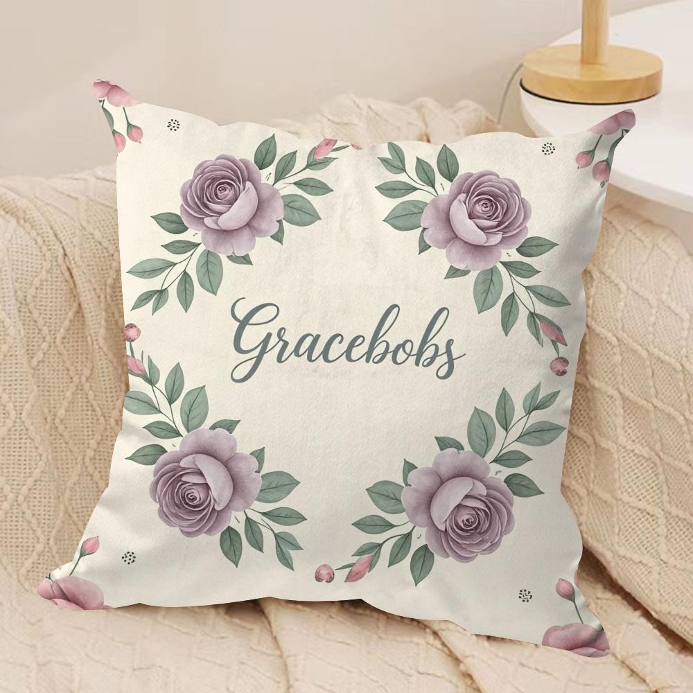 spring floral Cushion Cover Soft Plush Fabric DoubleSided Printed Cushion Covers for All Seasons Modern HomeDecor Gift