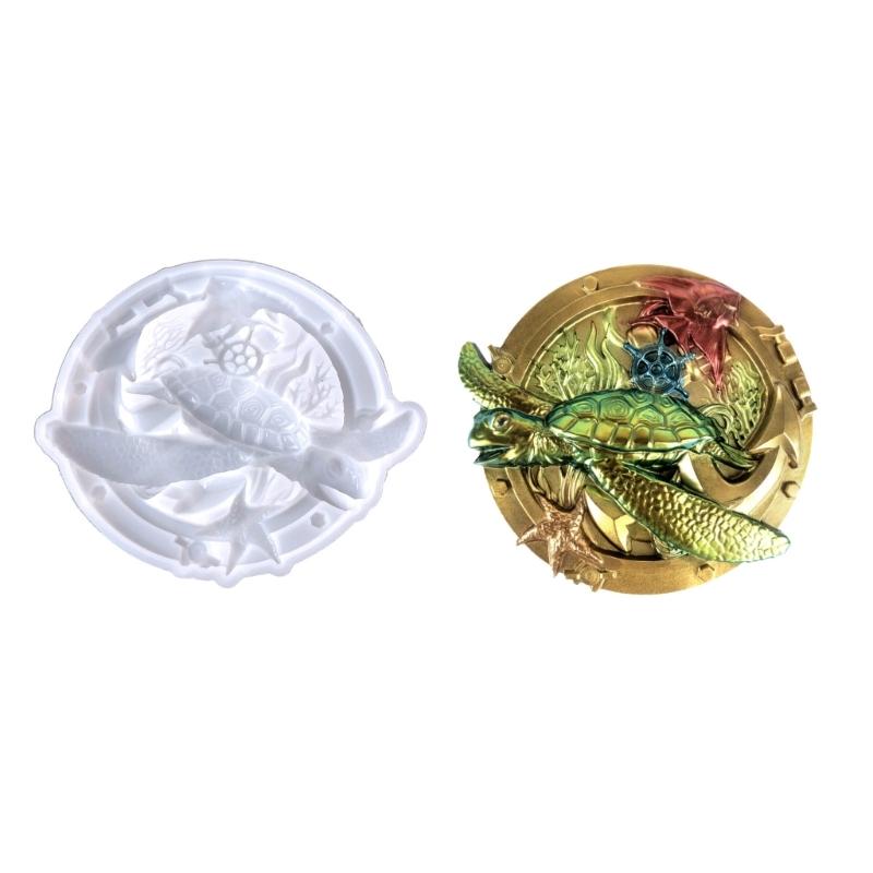 Semi-stereoscopic Marine Turtle Wall Ornaments Drop Glue Mold Diy Wall Pendant Desktop Decoration Epoxy Silicone Mold