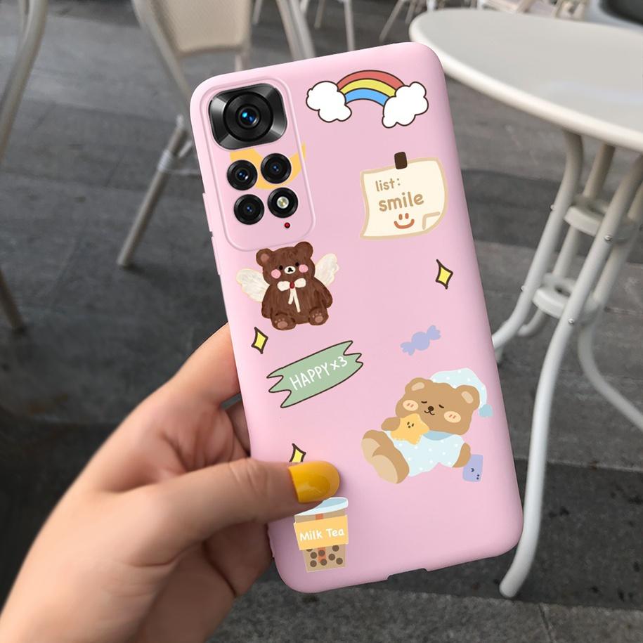 For Xiaomi Redmi Note 11 Case 2022 Slim Silicone Soft Flower Phone Cover For Xiaomi Redmi Note 11S Bumper Note11 Pro Plus Fundas