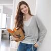 BETU Damen Farbblock-Strickoberteil im Zweiteiler-Look
