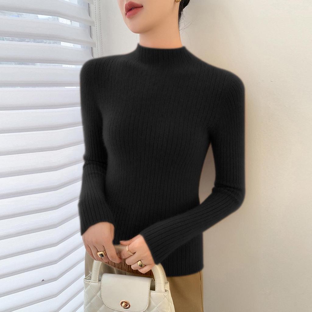 2025 Women's Cashmere Half-High Collar Slimming Sweater