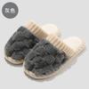 Plaid cotton slippers autumn and winter new home non-slip thick bottom indoor warm couple couple plush cotton mop