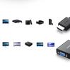 HDMI To VGA Micro USB AUX Audio 3.5 Mm Mini Jack Adapter Black