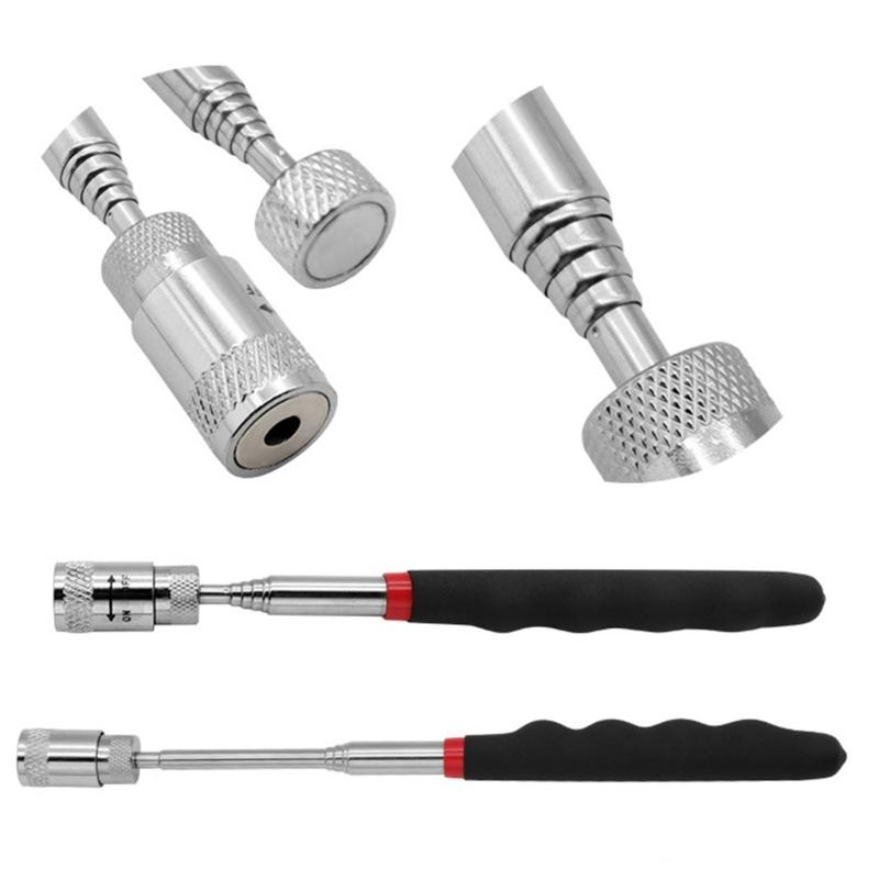 Extendable Magnetic Telescoping Pick Up Tool Telescoping Magnetic Pickup with LED Light Telescopic Magnetic Stick