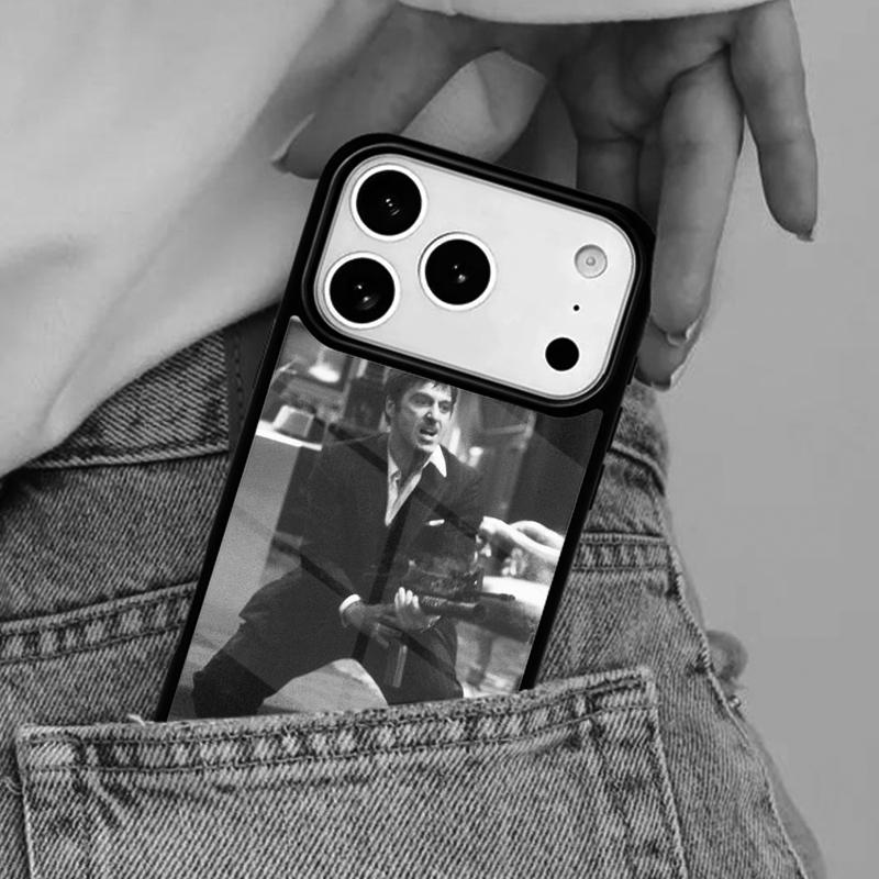 Tony Montana Scarface Phone Case for iPhone 17ProMax 12 13 14 15 16e 17 Pro Max Plus Air Cover