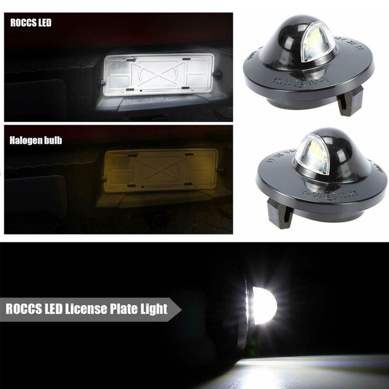 2 Pcs For Ford F 150 250 350 450 550 Ranger Explorer ExcursionWhite Canbus LED Car Number License Plate Light Lamp Replacement