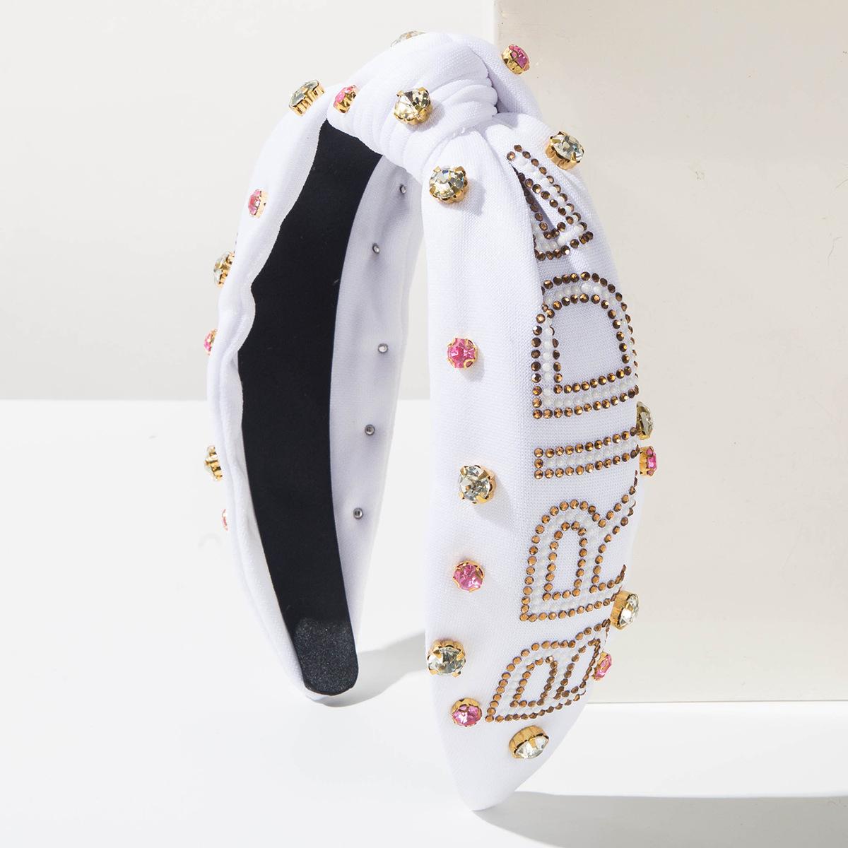 

Ручная работа, Плетеный Ободок для невесты с буквами из стразов, Модный Элегантный Универсальный Свадебный Аксессуар для волос белый