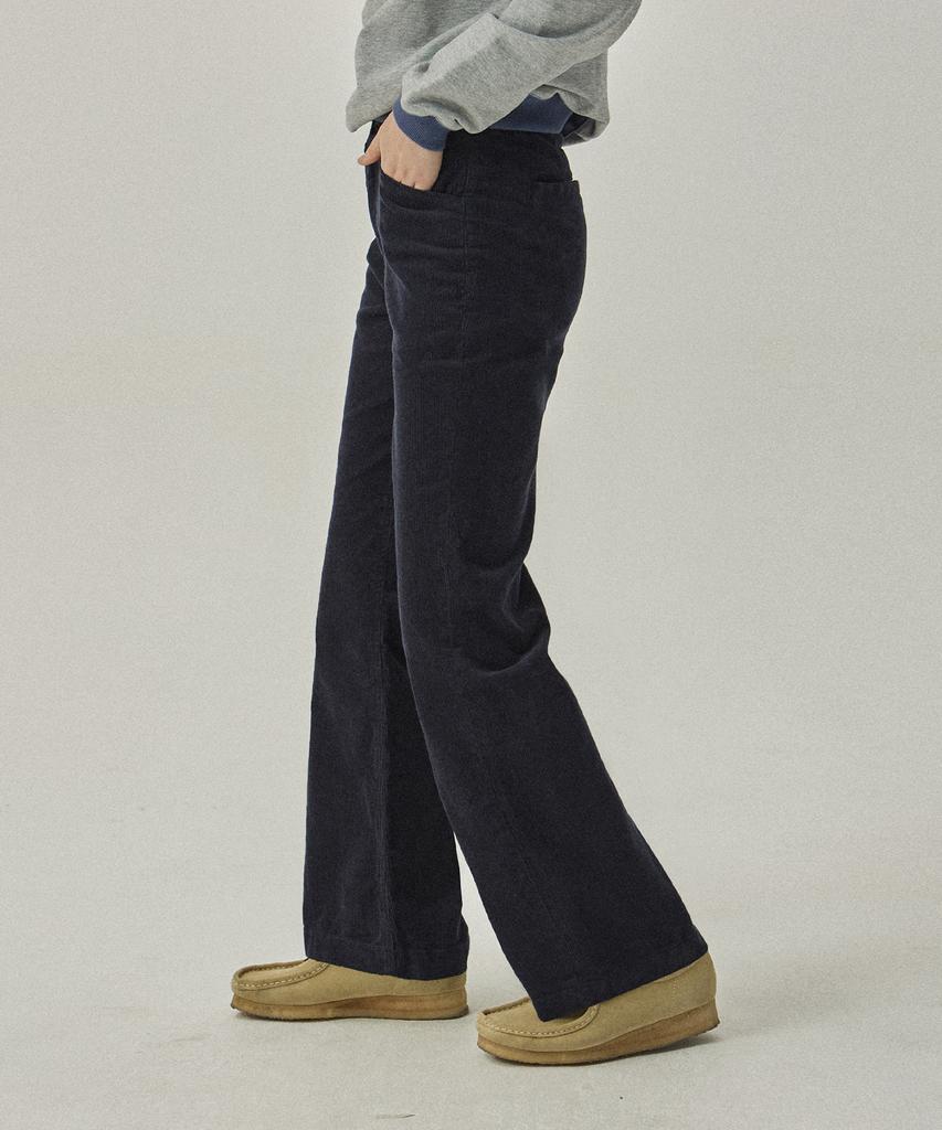 MAGOODGAN Chera 4805 Corduroy Navy Bell-Bottom Pants