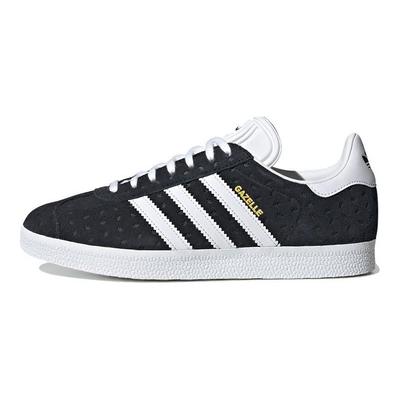Gazelle Trèfles en relief sur l'ensemble Baskets Femme Noir Noir Core Blanc Nuage IE1633