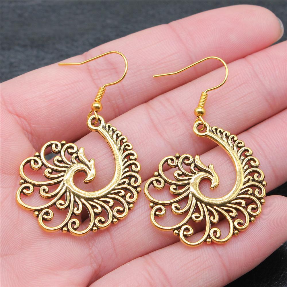 38 Styles Women Ethnic Style Jewelry Earrings Bohemia Carved Round Oval Waterdrop Flower Pattern Dangle Earrings Drop Earrings