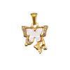 European & American Butterfly Pendant Charms: 18K Titanium Steel Necklace Accessories for DIY.