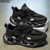 Summer new men's platform heightening shoes trendy student mesh casual sports shoes versatile straight