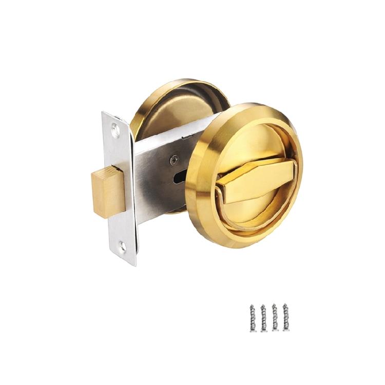 Rustproof Invisible Door Handle Lock Replacement Indoor Circular Pull Rings Lock Hardware for Sliding Doors Easy to Install