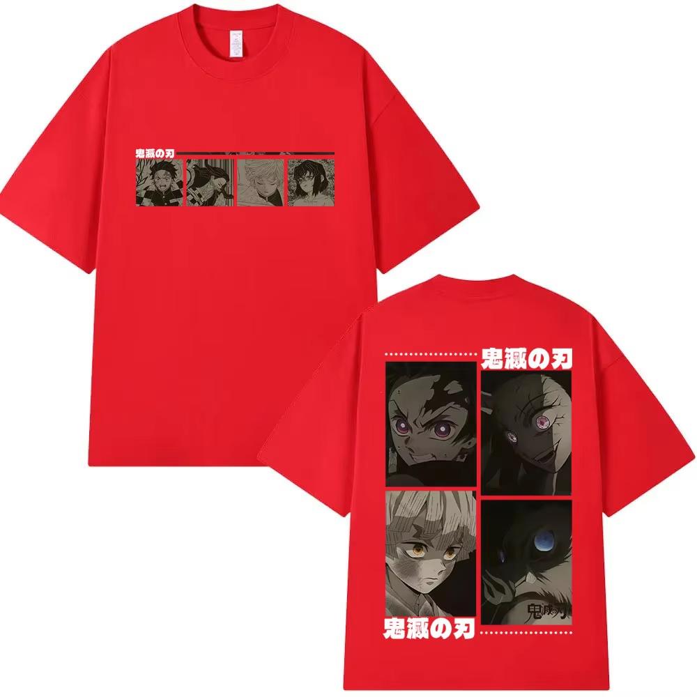 Anime Demon Slayer T Shirt Kamado Tanjirou Kamado Nezuko Agatsuma Zenitsu Hashibira Inosuke Tshirt Unisex Fashion Tshirt 4XL
