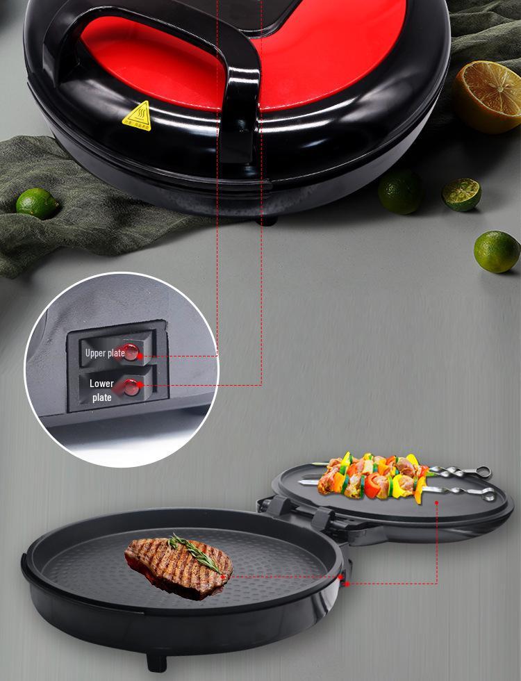 40CM Large Electric Griddle: Double-Sided Non-Stick Crepe & Pancake Pan for Home or Commercial Use