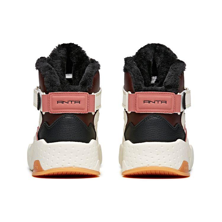 Anta Lifestyle Series Fleece High-Top Sneakers Women Sneakers Light-Beige 922048901-1