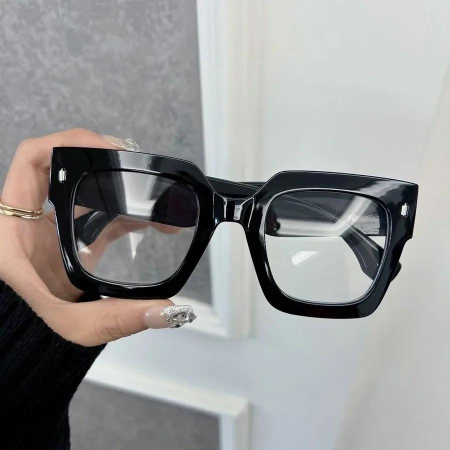 Transparent Glasses Clear Lens Square Frame Minimalist Eyewear for Women Men Luxury Oculos