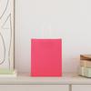 Paper Shopping Bags 50 Pcs with Handles Pink 18 X 8 X 22 Cm