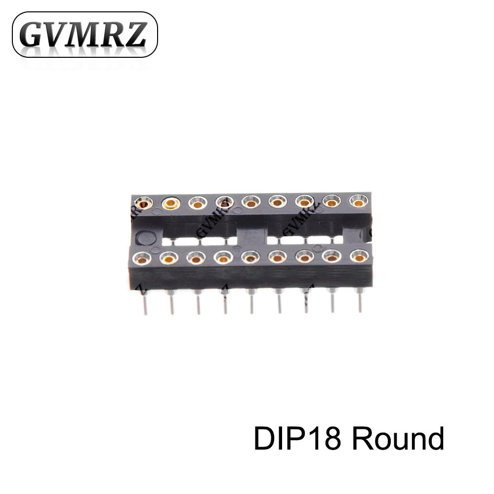 5PCS Round Pin DIP IC Socket Assorted Sizes DIP6 DIP8 DIP14 DIP20 DIP24 Narrow / Wide DIP28 Narrow for PCB DIY Electronics