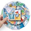 50 pieces of 24 solar terms graffiti personalized cartoon original Guka waterproof decoration phone case luggage sticker