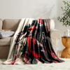Templar Knight Flannel Blanket - Red Cross Armor Print, All-Season Cozy Throw, Perfect Gift for History Buffs & Collectors